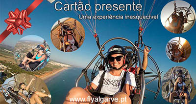 Offrez une expérience aérienne inoubliable en Algarve Carte-cadeau pour un vol en Paratrike en Algarve